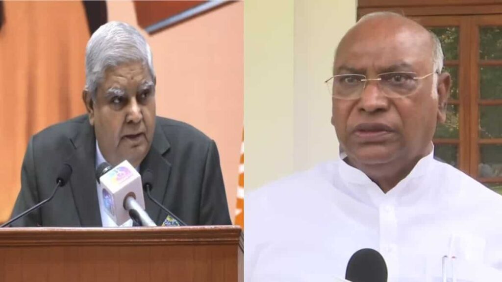 'He targets opposition, praises government': Kharge accuses Dhankhar of bias in no-confidence motion