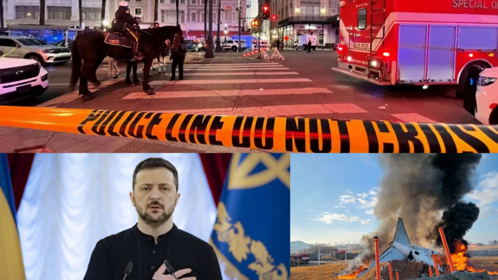 New Orleans attack suspect shot dead; Russia launches New Year drone strike on Kyiv, and more