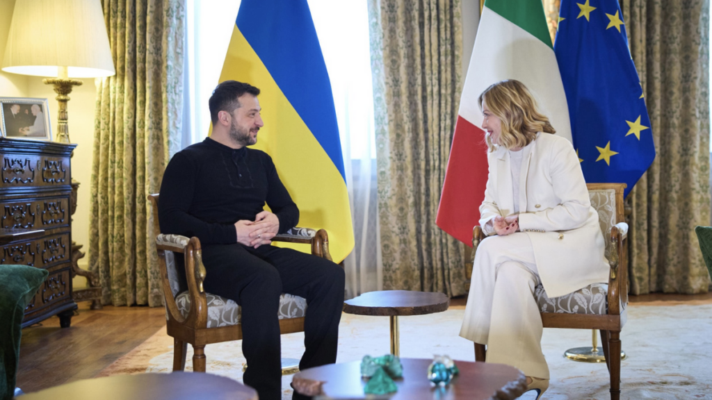 Italy's Meloni suggests taking Ukraine under NATO's security umbrella without providing membership