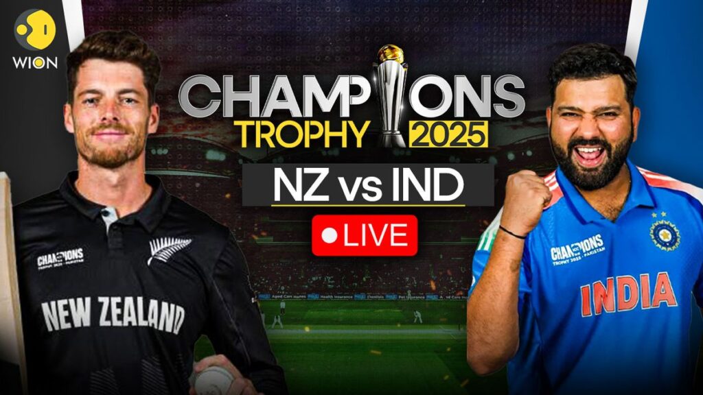 LIVE SCORE | India vs New Zealand ICC Champions Trophy 2025 ind vs nz live today cricket match from Dubai toss ball by ball commentary 2nd March