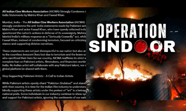 Indian film workers body slams Pakistani actors who sided with Pakistan over Operation Sindoor